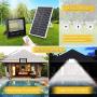 LEDMO 200W LED Solar Flood Lights Outdoor 400LED 10000Lumens Dusk to Dawn Solar Powered Floodlight Waterproof IP67 with Remote Control Super Bright 5000K for Backyard|Garage|Driveway|Basketball Court