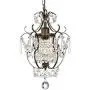Derksic Mini Crystal Chandelier Antique Bronze Chandeliers 1 Light Iron Ceiling Light Fixture for Kitchen Dining Room Girls Room Bedroom Dressing Room Foyer Closet Derksic Mini Crystal Chandelier Antique Bronze Chandeliers 1 Light Iron Ceiling Light Fixture for Kitchen Dining Room Girls Room Bedroom Dressing Room Foyer Closet
