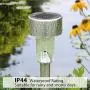 KODOO Solar Garden Lights Outdoor, 6Color 12Pack Stainless Steel Led Pathway Lights for Patio, Lawn, Yard and Walkway