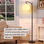 Brightech Montage - Bedroom & Living Room Floor Lamp - Reading Standing Light with Arc Hanging Shade - Indoor, Tall Pole Lamp for Office - Suits Mid Century Modern & Farmhouse - with LED Bulb - Bronze