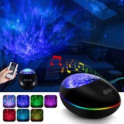 Galaxy Projector for Bedroom, Gift for Women Teen Girls Birthday Christmas Star Ocean Wave Adult Kids Room Night Light Bluetooth Music Timer, Sensory Lullaby Ceiling Lamp Starlight Sky Lite - Remote