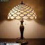 Tiffany Table Lamp Crystal Pear Bead Amber Stained Glass Colorful Shade Reading Light W16H24 Inch Tall S005 WERFACTORYLAMPS Parent Friend Kid Living Room Bedroom Study Cafe Bar Antique Art Craft Gift