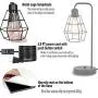 Industrial Table lamp,Black Vintage Edison Desk Light,Farmhouse Desk Lamps, Metal Shade Cage Desk Lamp for Nightstand, Bedside, Office,Bedroom,Living Room Industrial Table lamp,Black Vintage Edison Desk Light,Farmhouse Desk Lamps, Metal Shade Cage Desk Lamp for Nightstand, Bedside, Office,Bedroom,Living Room