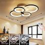 LED Ceiling Lights, 4 Lights Modern Chandelier Lights Flush Mount Lamp Acrylic Shade Contemporary Dimmable Lights for Dining Room Lights Bedroom Lighting Fixtures Ceiling Longest Side 22 Inches