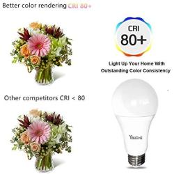 A21 3 Way Led Bulbs 50/100/150W Natural White 4000K 6/14/20W 500/1600/2100LM E26 Medium Screw Base Light Bulbs for Living Room and Dinning 2 Packs Youtime