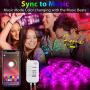 TATUFY 50FT/15M LED Strip Lights,Smart LED Light Strips Bluetooth Wireless Smart Phone App Controlled Music 5050 RGB Tape Lights for Home Party Birthday Bar Club Decoration