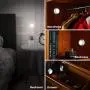 Tap Light Push Lights STAR-SPANGLED Mini Night Touch Light LED Puck Lights Portable Under Cabinet Lighting Battery Operated Powered DIY Stick On Lights Wireless Closet Counter Kitchen Cool White 5Pack