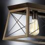 Luxury Industrial Chic Island/Linear Chandelier, Large Size: 9''H x 38''W, with Modern Farmhouse Style Elements, Olde Bronze Finish, UHP2126 from The Berkeley Collection by Urban Ambiance