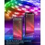 LED Strip Lights, Mixi 65.6ft 600 Lights Waterproof LED Light Strips Color Changing 5050 RGB with Bluetooth Music Sync App Remote Controller, Wall Lights, Rope Lights, Bedroom Decor