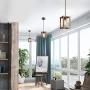 GEPOW Farmhouse Pendant Lighting, Rustic Wood Hanging Fixture for Kitchen Island, Dining Room, Bedroom, Foyer and Hallway