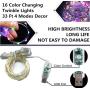 LiyuanQ 100 LED Fairy String Lights USB Plug-in Outdoor Twinkle Starry Lights with Remote Timer 16 Color Changing Twinkle Lights 33 Ft 4 Modes Decor Mini Wire Lights Bedroom Party Xmas Home