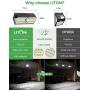 Solar Lights Outdoor, LITOM 100 LED Solar Motion Sensor Lights Outdoor with 4 Optional Modes, Wide-Angle Design,IP67 Waterproof, Easy-to-Install Solar Security Lights