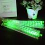 VMANOO LED Outdoor Lights 8 Tube Meteor Shower Rain Lights Solar Powered Icicle Raindrop Snow Falling Lights Cascading Lighting for Garden Outdoor Patio Holiday Party Halloween Decoration Green