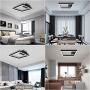 CHYING Square LED Ceiling Light, Modern Flush Mount Ceiling Lamp Acrylic Chandelier Lights Fixture 15.76 in 24W 6500K Cool White 80Ra+ with 190Pcs LED Chips Without Flicker for Living Room, Bedroom