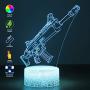 3D Scar Lamp LED Night Lamps 3D Lights 7 Color Changing for Bedroom Home Decor Birthday Boys Gifts Toys (Scar Crackle Base)