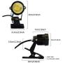 Youngine 1pcs LED Clip on Light Water Resistant Outdoor Blackboard Signboard Lighting Adjustable Desk Stand Arm Lamp with Power Plug