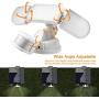 Solar Lights Outdoor, Mopha Super Bright LED Solar Motion Sensor Lights with Wide Angle Illumination; 1800LM 6500K, 3 Adjustable Heads, IP65 Waterproof Outdoor Security Flood Lights