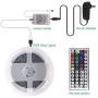 BAILONGJU Led Strip Lights kit 5M 16.4 Ft 5050 RGB 150 LEDs Flexible Color Changing Strip Lights with Remote 44 Keys 12v Power Supply, Rope led Lights for Home, Kitchen, Bedroom Decorative
