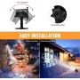 Snowfall LED Light Projector, Christmas Snowflake Rotating Projector Waterproof White Snow for Outdoor Decorations Lighting Halloween Wedding Party Garden Landscape New Year
