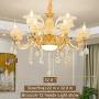 Panghuhu88 Crystal Classic Chandelier Modern Contemporary Chandelier European Ceiling Pendant Lights for Dining Room Living Room Hotel, E12 Bulbs Required (12 Bulb)