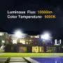 Onforu 2 Pack 100W LED Flood Light, Super Bright Security Lights, IP66 Waterproof Outdoor Flood Light, 5000K Daylight White Floodlight for Yard, Garden, Playground, Basketball Court