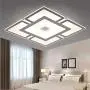 LAKIQ Dimmable Modern LED Chandelier Square Acrylic Flush Mount Ceiling Lighting Fixture Nordic Ultrathin Close to Ceiling Light for Bedroom Living Room Dining Room (Stepless Dimming, 8)