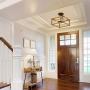 KSANA Semi Flush Mount Ceiling Light, Farmhouse Light Fixtures Ceiling with Faux Wood Finish for Kitchen, Dining Room, W12.5”x H12”