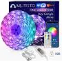 Militisto LED Light Strips 50ft (1-Pack) - Alexa Smart LED Strip Lights Compatible with Echo,Google Home - Music LED Lights for Bedroom,Aesthetic Room Decor,Smart Home, Home Decorations, Dorm Decor