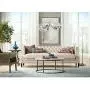 Roxie Modern Floor Lamp Brushed Steel Sheer and Linen Double Drum Shade for Living Room Reading Bedroom Office - Possini Euro Design