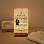 Engraved Bedside Table Lamp for My Love - Personalized Fabric Wooden Desk Lamp for Bedroom Living Room Office Study - Perfect for Valentines Christmas Gift for My Lover