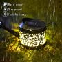 AMWGIMI Garden Solar Lights Pathway Outdoor,Dew Drop Water Can Garden Stake Metal Lights Decorative Yard Art Waterproof LED Garden Lights,for Patio Yard Walkway Pathway Lawn Decorations
