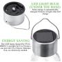 GIGALUMI 4 Pack Hanging Solar Lights Christmas Yard Decoration, White LED Solar Crackle Globe Hanging Lights Waterproof Outdoor Solar Lanterns with Handle for Garden, Yard, Patio, Lawn