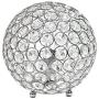 Elegant Designs LT1026-CHR Crystal Ball Table Lamp, Chrome