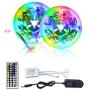 XunHe LED String Lights, 32.8ft RGB Led Rope Light with Remote 48Keys Remote Control 300LEDS SMD 3528 RGB Color Changing Led Strip Light for Bedrooms Outdoor