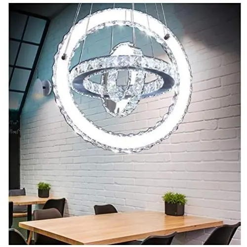 TongLan Modern LED Chandelier Lighting 3 Rings Stainless Steel Crystal Pendant Light Fixtures Dining Room Living Room Contemporary Chandeliers TongLan Modern LED Chandelier Lighting 3 Rings Stainless Steel Crystal Pendant Light Fixtures Dining Room Living Room Contemporary Chandeliers