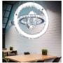 TongLan Modern LED Chandelier Lighting 3 Rings Stainless Steel Crystal Pendant Light Fixtures Dining Room Living Room Contemporary Chandeliers