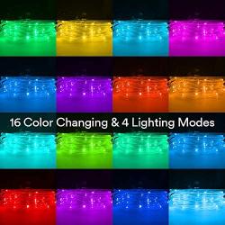 Lumary LED Rope Lights, 33ft Outdoor Rope Lights USB Powered Color Changing Waterproof Rope Lights for Bedroom Garden Christmas Birthday Party