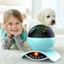 YSD Night Lighting Lamp, Modern Star Rotating Sky Projection, Romantic Star Projector Lamp for Kids, USB Rechargeable & Remote Control, Best Gifts for Kids,Bedroom(Blue)