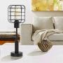 HAITRAL Modern Table Lamp - Edison Vintage Nightstand Lamp for Bedroom, Office, Dorm, Living Room, Black