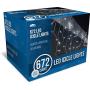 672 LED Christmas Icicle Lights for Indoor & Outdoor Decorations, Christmas Events, Christmas Eve Night Decor, Christmas Tree, Eaves (Pure White)