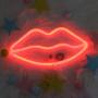 Lip Shaped Neon Signs Led Neon Light Art Decorative Lights Wall Decor for Christmas Children Baby Room Wedding Party Decoration (Red)
