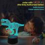 FULLOSUN Dinosaur Gifts, T-rex Dinosaur 3D Night Light for Kids (4 Patterns) with Remote Control & 16 Colors Changing & Dimmable Function & Gift Wrap, Xmas Birthday Gifts for Boy Girl