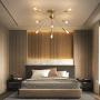 AIGU 8-Lights Chandelier Gold Light Fixture Ceiling Light Fixture Hanging Pendant Lighting Decor Modern Mid Century Brass Light for Living Dining Room Bedroom Kitchen
