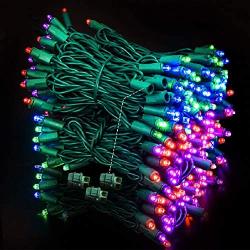 MZD8391 Upgraded Stay-On 66FT 200 LEDs Christmas String Lights Outdoor Indoor - 100% UL Certified - for Wedding, Party, Patio, Porch, Backyard, Garden Decoration (Multi-Color)