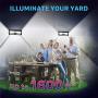 Solar Lights Outdoor Super-Bright 298 LEDs 2500lm - LED Solar Motion Sensor Lights Outdoor - for Wall, Post, Pathway Garden up to 1600 sq ft - Solar Battery Powered 4400 mAh IP65 TBI Pro (2-Pack)