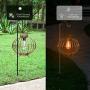 pearlstar Solar Lanterns Outdoor Hanging - Solar Outdoor Lights Decorative Tabletop Lantern with Warm White Edison LED Metal Light for Garden Patio Yard Porch Pathway Driveway Camping (1 Pack Copper)