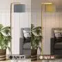 Modern Wood Floor Lamp, Imego Standing Reading Lamp with Hanging Fabric Drum Shade, Tall Pole Lamp for Living Room Bedroom Office Kids Room - Grey Modern Wood Floor Lamp, Imego Standing Reading Lamp with Hanging Fabric Drum Shade, Tall Pole Lamp for Living Room Bedroom Office Kids Room - Grey
