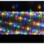 DLTND Solar Rope Lights Outdoor Waterproof IP67 100LED String Lights Christmas Lights PVC Tube Fairy Lights for Pool Garden Yard Patio Gazebo Awning Xmas Tree Party Wedding Camping(Mlti-Clr5 Clear)
