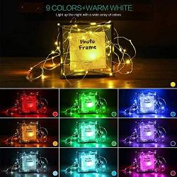 20 LED Photo Clip String Lights, 6.56ft 10 Color Changing Battery Operated & USB Fairy Lights with Remote Timer for Hanging Photo Banner, Cards, Memos, Picture Holder, Indoor Ambiance Wall Decor