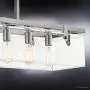 Luxury Modern Farmhouse Chandelier, Large Size: 15.75''H x 36.75''W, with Industrial Chic Style Elements, Brushed Nickel Finish and Clear Shade, UHP2441 from The Bristol Collection by Urban Ambiance
